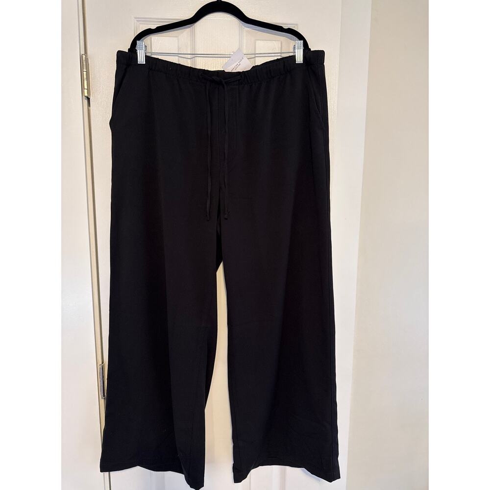American Eagle NWT Black Wide Leg Lounge Pants Size XL Drawstring Comfy Casual